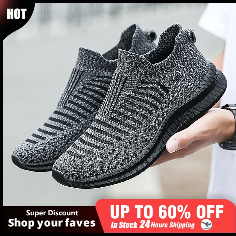 Top Trends: Men Shoes Lightweight Sneakers Men Fashion Casual Walking Shoes Breathable Slip On Wear-resistant Mens Loafers Zapatillas Hombre Shoppable Styles