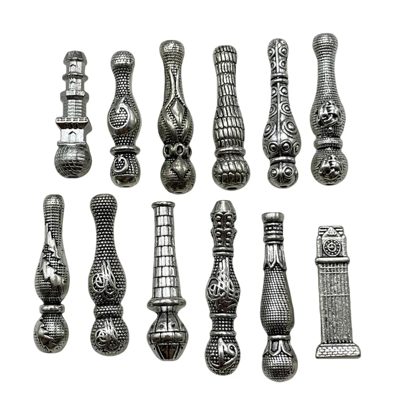 Top Trends: 10pcs Rod-Shaped Rosary Pendant Connector For Jewelry Making DIY Handmade Prayer Beads Bracelet Necklace Metal Tassel Accessorie Shoppable Styles