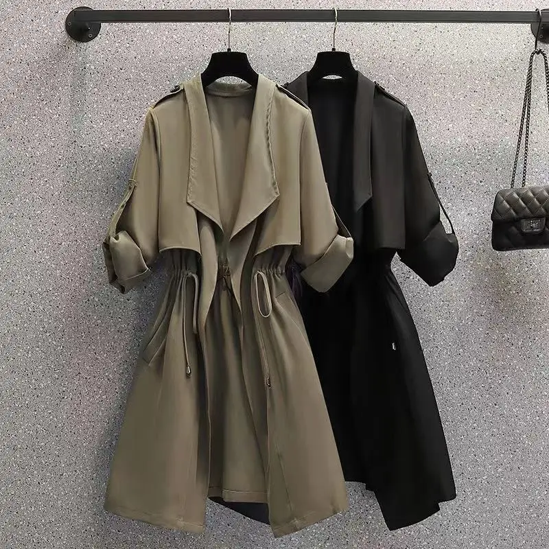 Top Trends: Oversized Women's 2023 Autumn New Fashionable And Fashionable Long Coat Trench Coats Jackets For Women Shoppable Styles