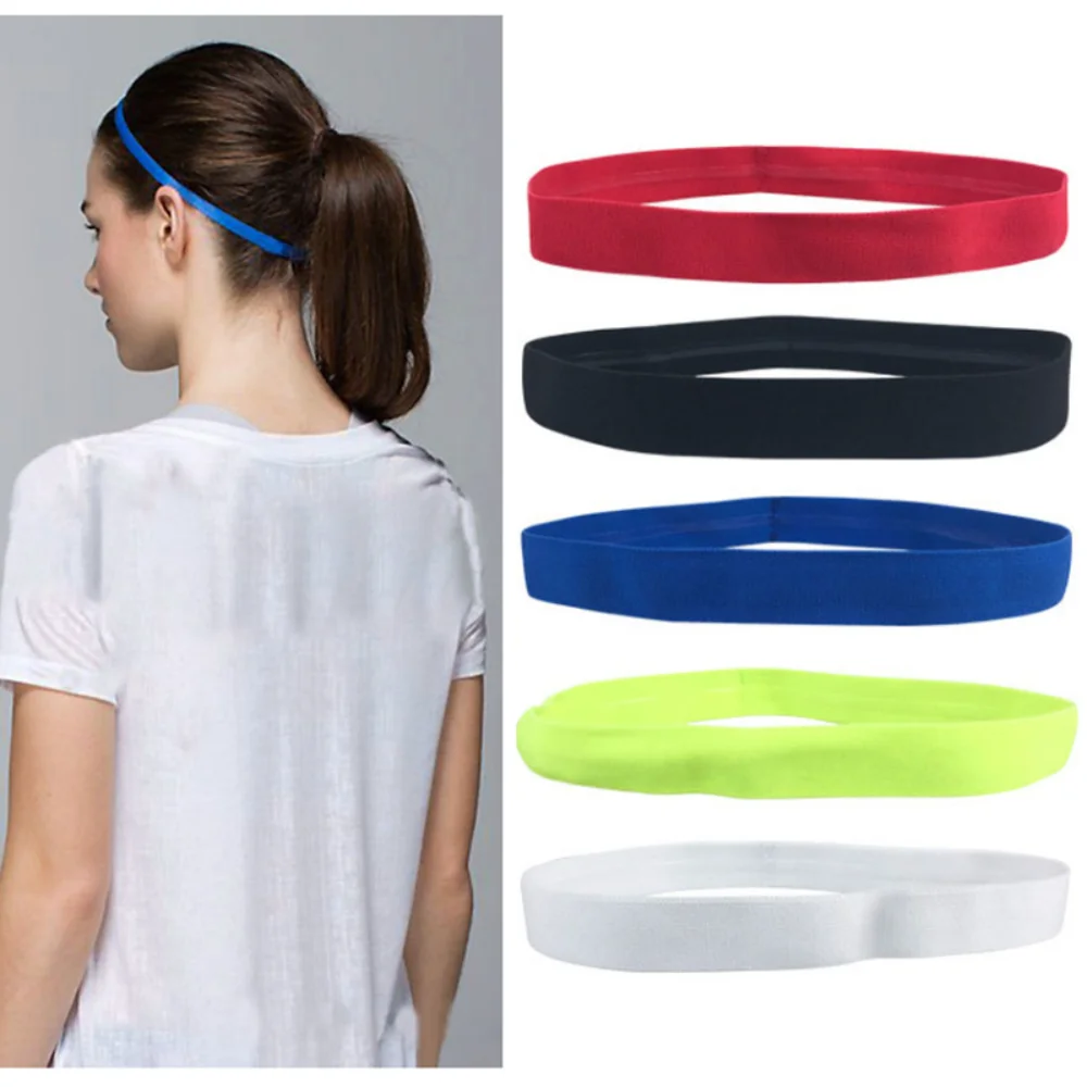 Top Trends: 3Pcs Simple Unisex Sports Hairband Non-Slip Silicone Strip Sweat Guide Elastic Headbands Yoga Running Fitness Hair Accessories Shoppable Styles