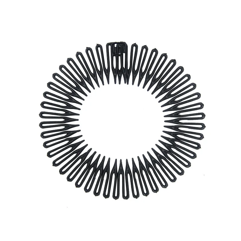 Top Trends: Women Plastic Full Circle Stretch Diamond Flexible Comb Teeth Headband Hair Band Clip Face Wash Fixed Hair Accessories Non-Slip Shoppable Styles - Image 2