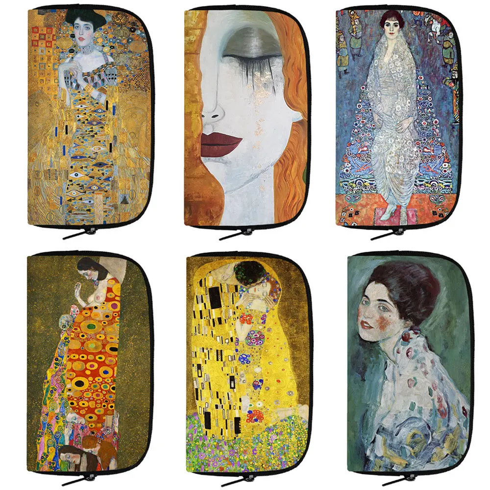 Top Trends: Famous Oil Painting By Gustav Klimt Wallet Der Kuss Kiss Tear Women Purses ID Credit Card Phone Holder Money Coin Bags Gift Shoppable Styles