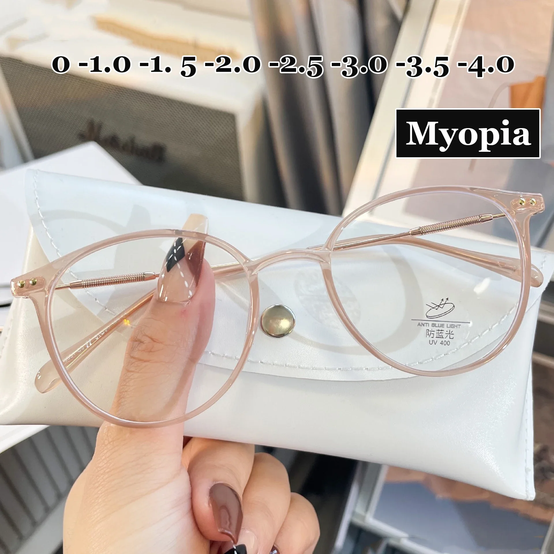 Top Trends: Vintage Round Myopia Glasses Blue Light Blocking Minus Glasses Finished Optical Prescription Near Sight Eyeglasses With Diopter Shoppable Styles