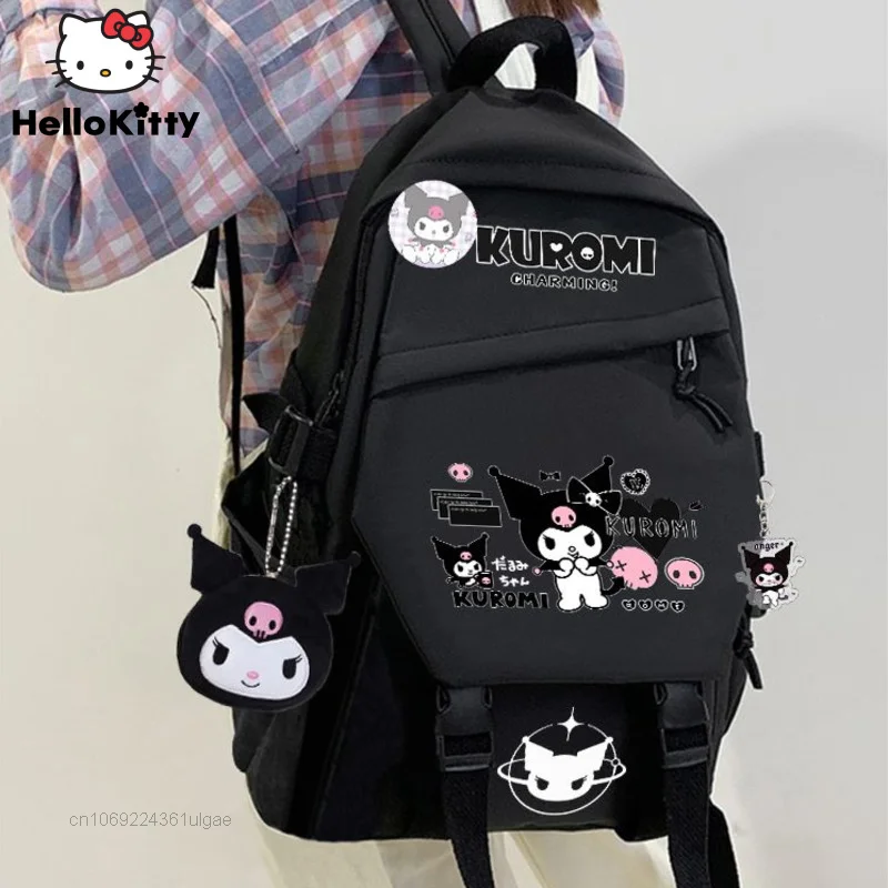 Top Trends: Sanrio Kuromi New Bags Korean College Style Backpacks Student High Capacity Schoolbag Luxury Design Shoulder Bagy 2k Laptop Bag Shoppable Styles