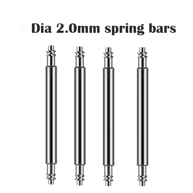 Top Trends: 2 / 4 / 10PCS Fat Spring Bars 18 / 20 / 22 / 24mm Strap Link Pins Fit Seiko SKX007 Tuna 6105 Watch Band Dia 2.0 / 2.5mm Bracelet Spring Bars Shoppable Styles