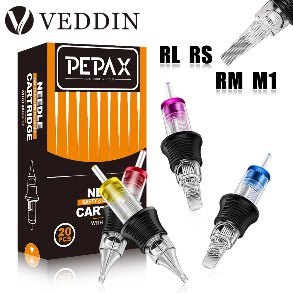 Top Trends: PEPAX Tattoo Cartridge Needles 20pcs Professional Sterilize Safety RL RS RM M1 Tattoo Needle For Tattoo Machine Makeup Supply Shoppable Styles