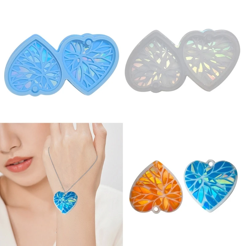 Top Trends: DIY Earring Holographic Silicone Mold Crystal Epoxy Resin Mold Heart Pendants Jewelry Making Casting Mold Decoration Shoppable Styles