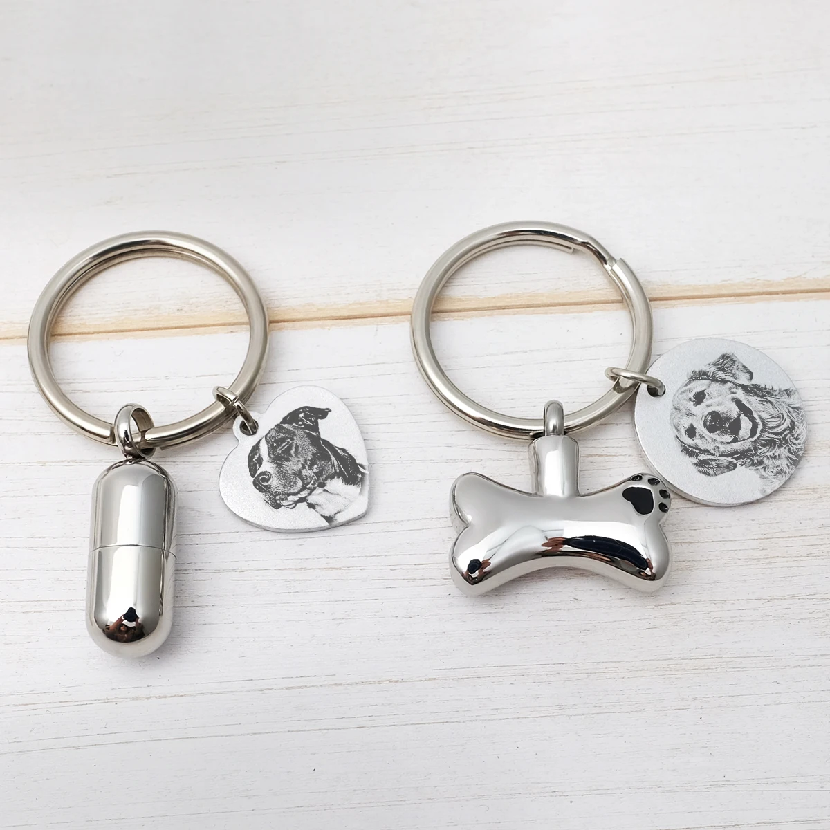 Top Trends: Personalized Pet Urn Keychain Dog Urn Key Chain Pet Photo Keychain Ashes Jewelry Pet Memorial Cat Cylinder Cremation Urn Keyring Shoppable Styles - Image 3