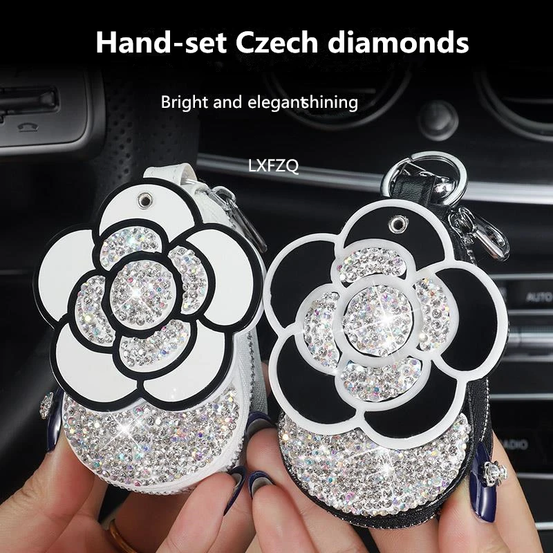 Top Trends: Car Key Case Universal Lady Key Protection Cover Diamond Key Case High-end Cute Car Keychain Storage Treasure Protection Cover Shoppable Styles