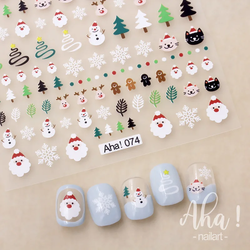 Top Trends: 3D Christmas Nail Sticker Decal Winter Snowflake Snowman Elk Penguin Santa Claus Slider Xmas DIY New Year Manicure Decoration Shoppable Styles