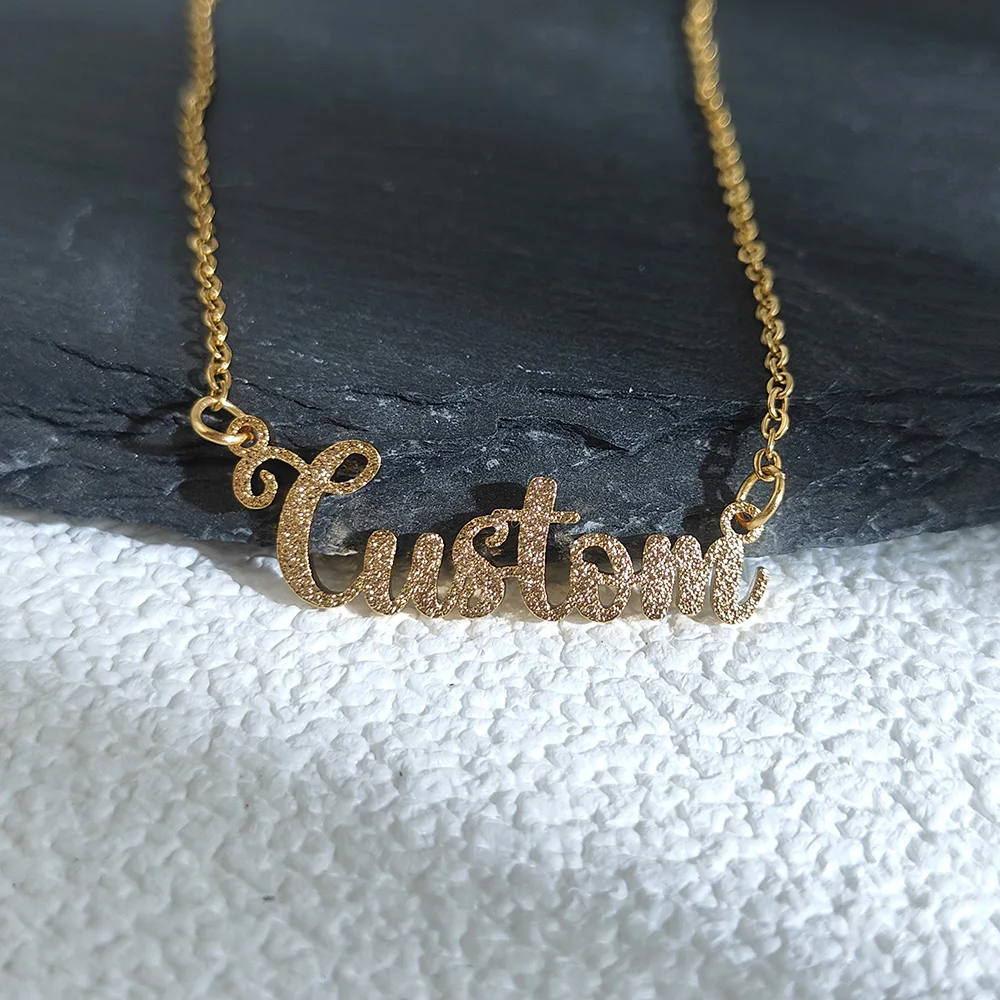 Top Trends: Personalized Custom Name Pendant Necklace For Women Stainless Steel Customize Frosting Letter Nameplate O Chain Necklaces Shoppable Styles