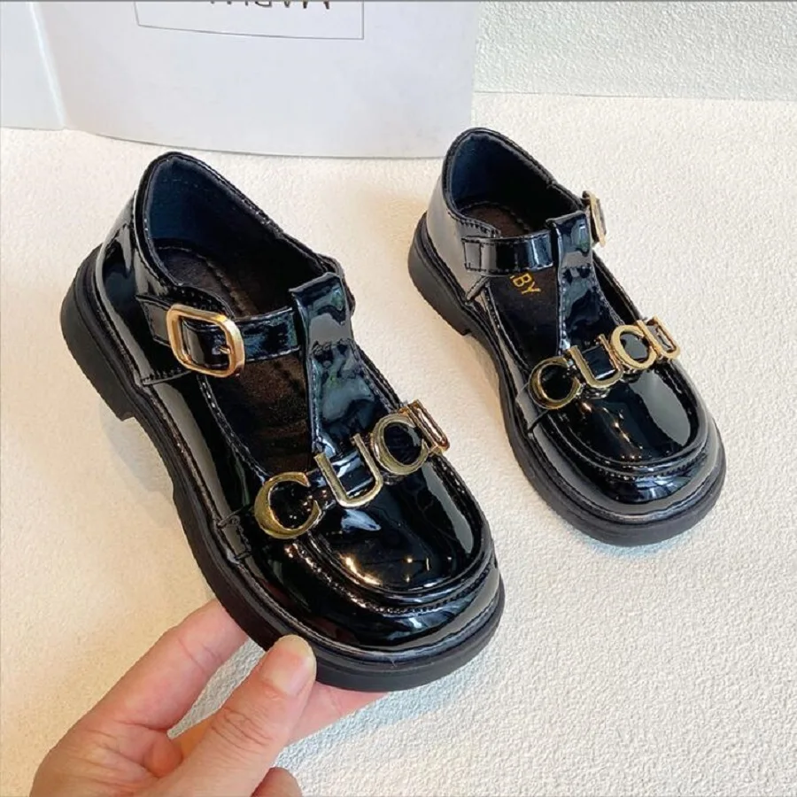 Top Trends: Autumn Winter 2024 New Boys' Fashion Handsome Beans Shoes Skid Wear Resistant Girls' Single Leather Shoes Black Brown Size 26-37 Shoppable Styles