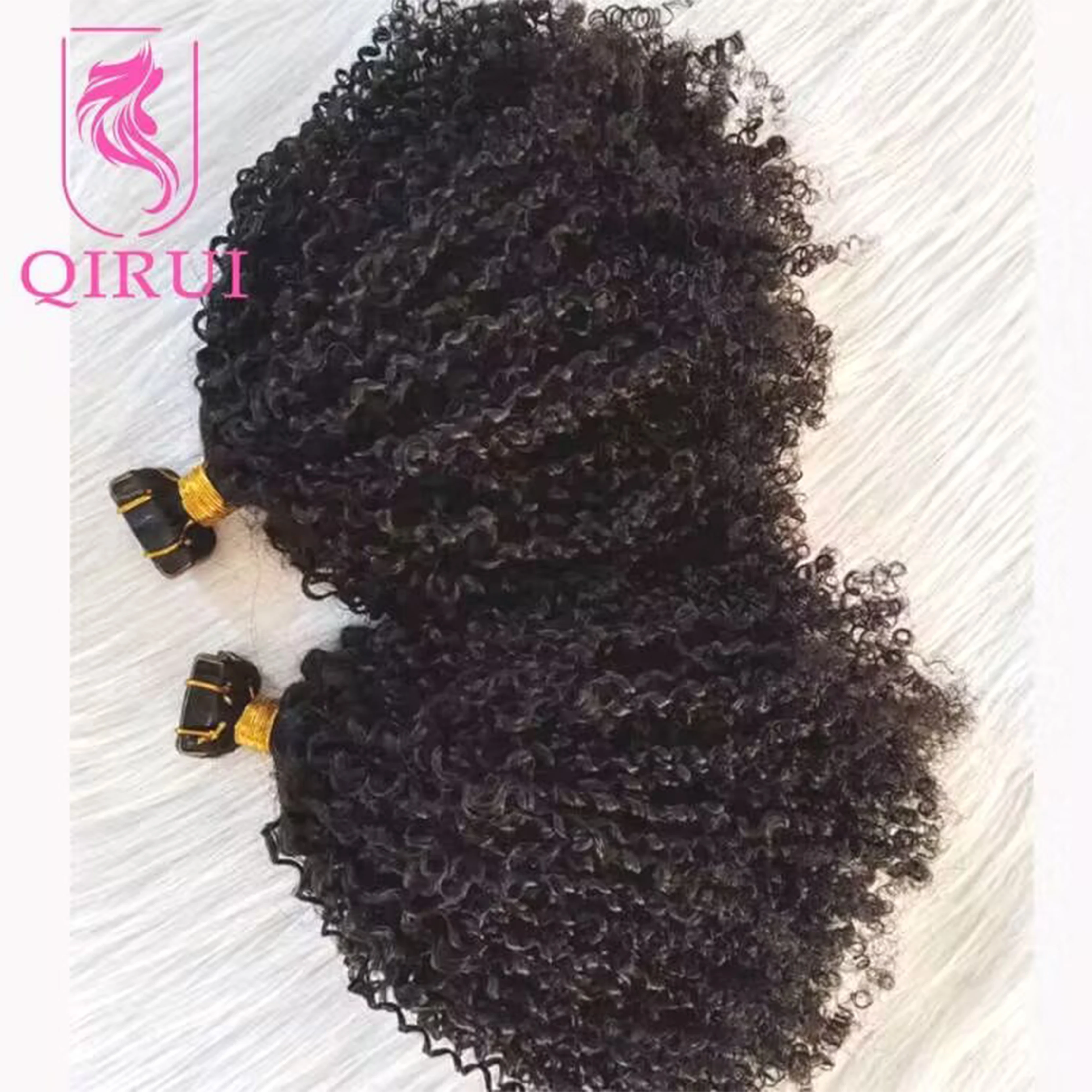 Top Trends: Sassy Soft 3C4A Curly Tape In Human Hair Extensions For Women Burmese Raw Curly Pu Tape Ins Hair Adhesive Invisible Bundles Shoppable Styles