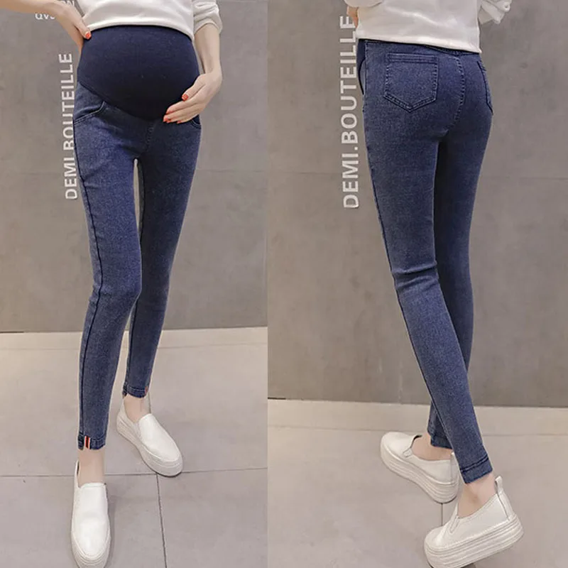 Top Trends: 2023 Summer New Skinny Maternity Jeans Clothes For Pregnancy Pregnant Women Stretch Denim Pants Leggings Mom Clothing Trousers Shoppable Styles - Image 3