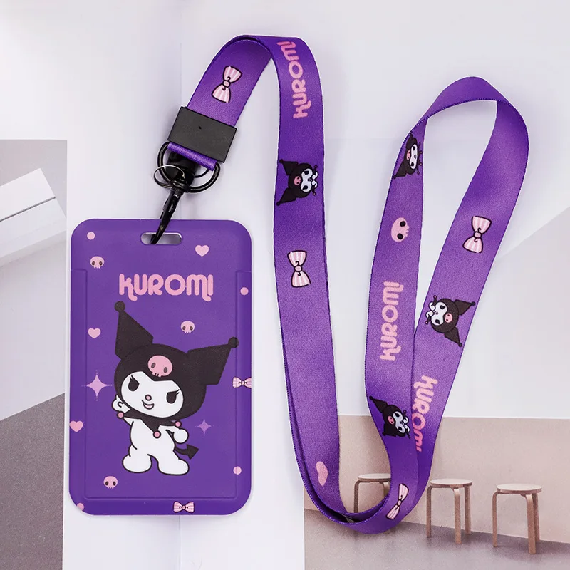 Top Trends: Original Sanrio Anime Hello Kitty Melody Kulomi PVC Card Holder Protective Case Student Campus Hanging Neck Bag Lanyard ID Cover Shoppable Styles - Image 5