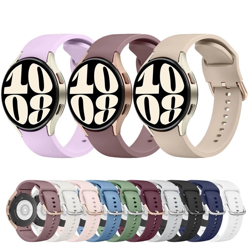 Top Trends: No Gaps 20mm Silicone Band For Samsung Galaxy Watch 6 4 Classic 42mm 46mm 43mm 47mm Strap For Galaxy Watch 4 5 Pro 6 Watchband Shoppable Styles