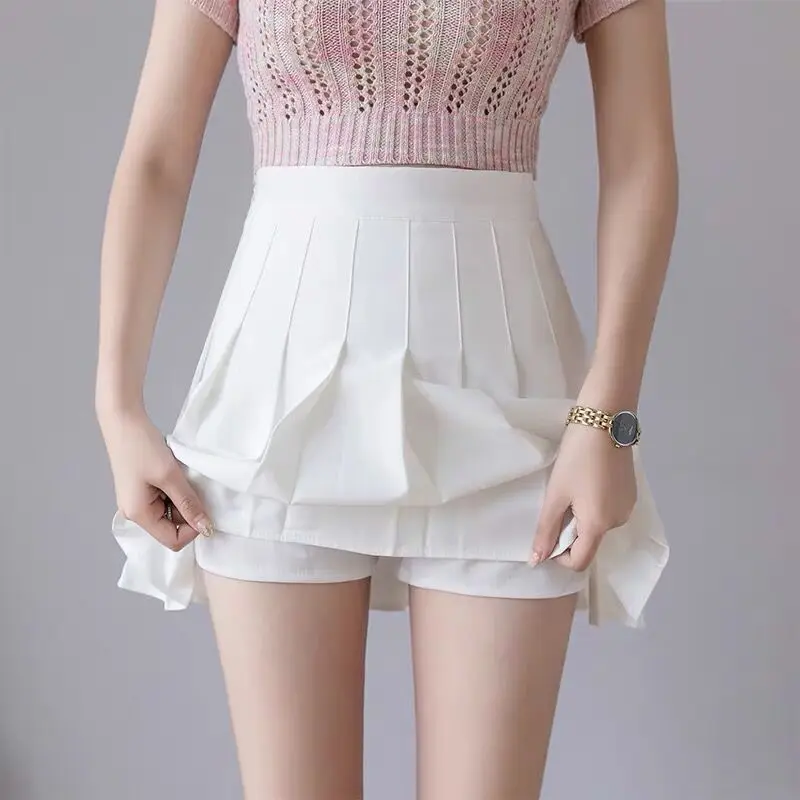 Top Trends: Summer High Waist Skirts Womens Sexy Mini Skirts Vintage Pleated Skirt Korean Tennis Skirts Short White Black Shoppable Styles - Image 5