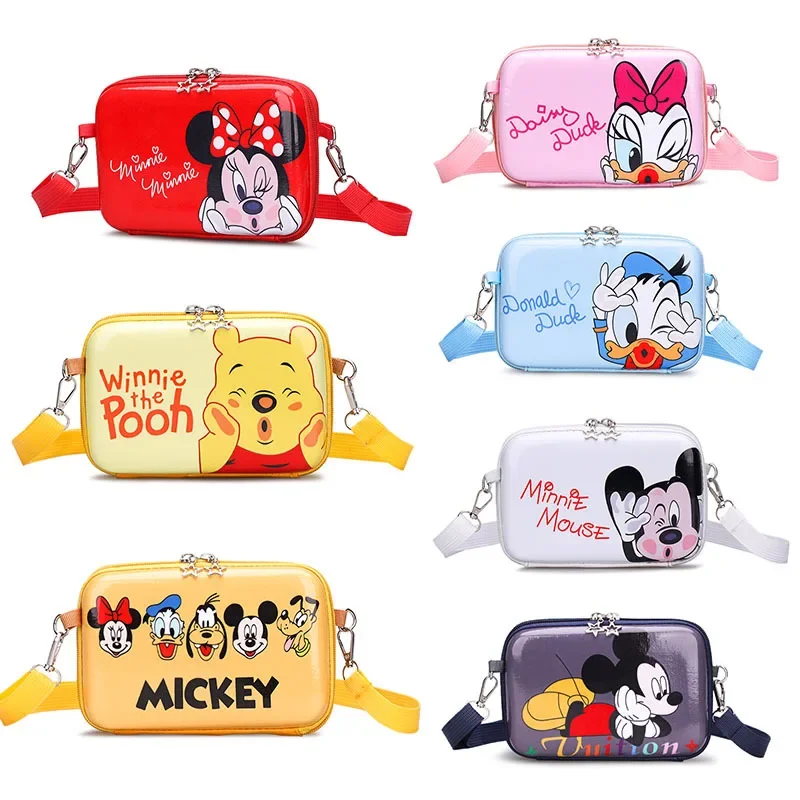 Top Trends: Disney Shoulder Bag Mickey Mouse Minnie Cartoon Printing Kids Coin Purse High Quality Waterproof Casual Crossbody Bag Girls Gift Shoppable Styles