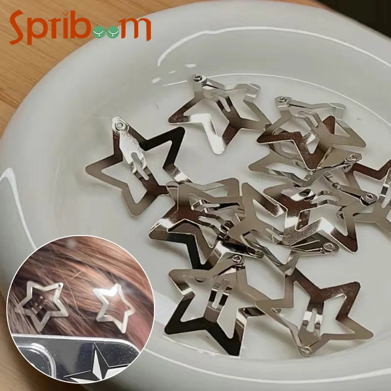 Top Trends: Y2K Star Hairclip Women Silver Color Cute BB Clips Girls Barrettes Simple Metal Snap Clip Hair Jewelry Accessories New Headdress Shoppable Styles