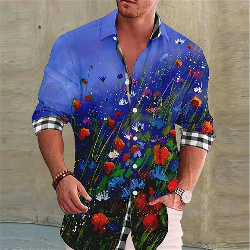 Top Trends: Men's Shirt Casual Fashion Floral Snakeskin HD Printing Soft Comfortable Healthy Fabric Sports Outdoor Street Party 2023 New Shoppable Styles