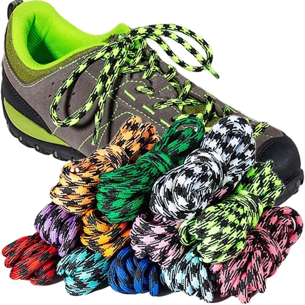 Top Trends: 1Pair 4.5MM Outdoor Sports Special Shoelaces Flower Point Shoe Laces Polyester Round Type Shoelace Cotton Boots Shoe Accessories Shoppable Styles