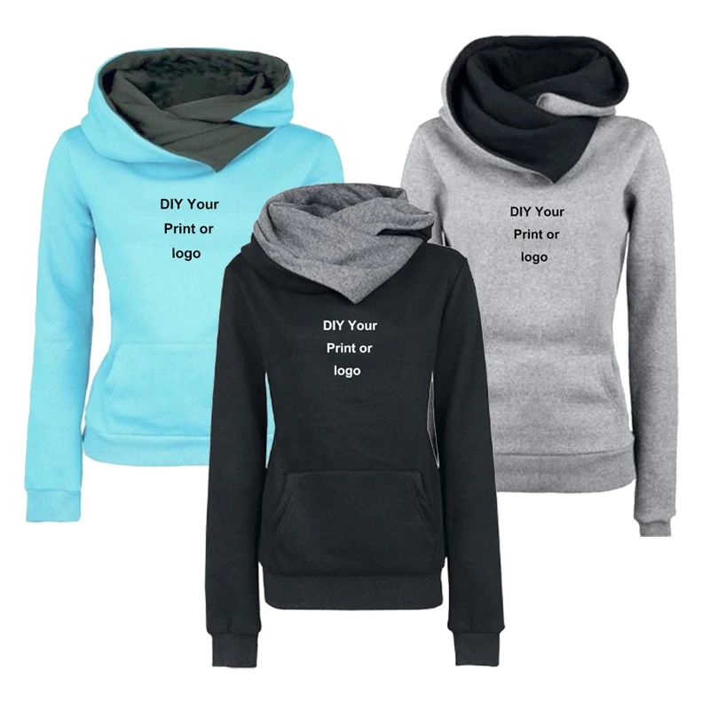 Top Trends: Women's Logo Customized Pure Hoodies Women Hooded Sweatshirt Women's Clothes Casual Pullover Tops Women's Hoodies Shoppable Styles