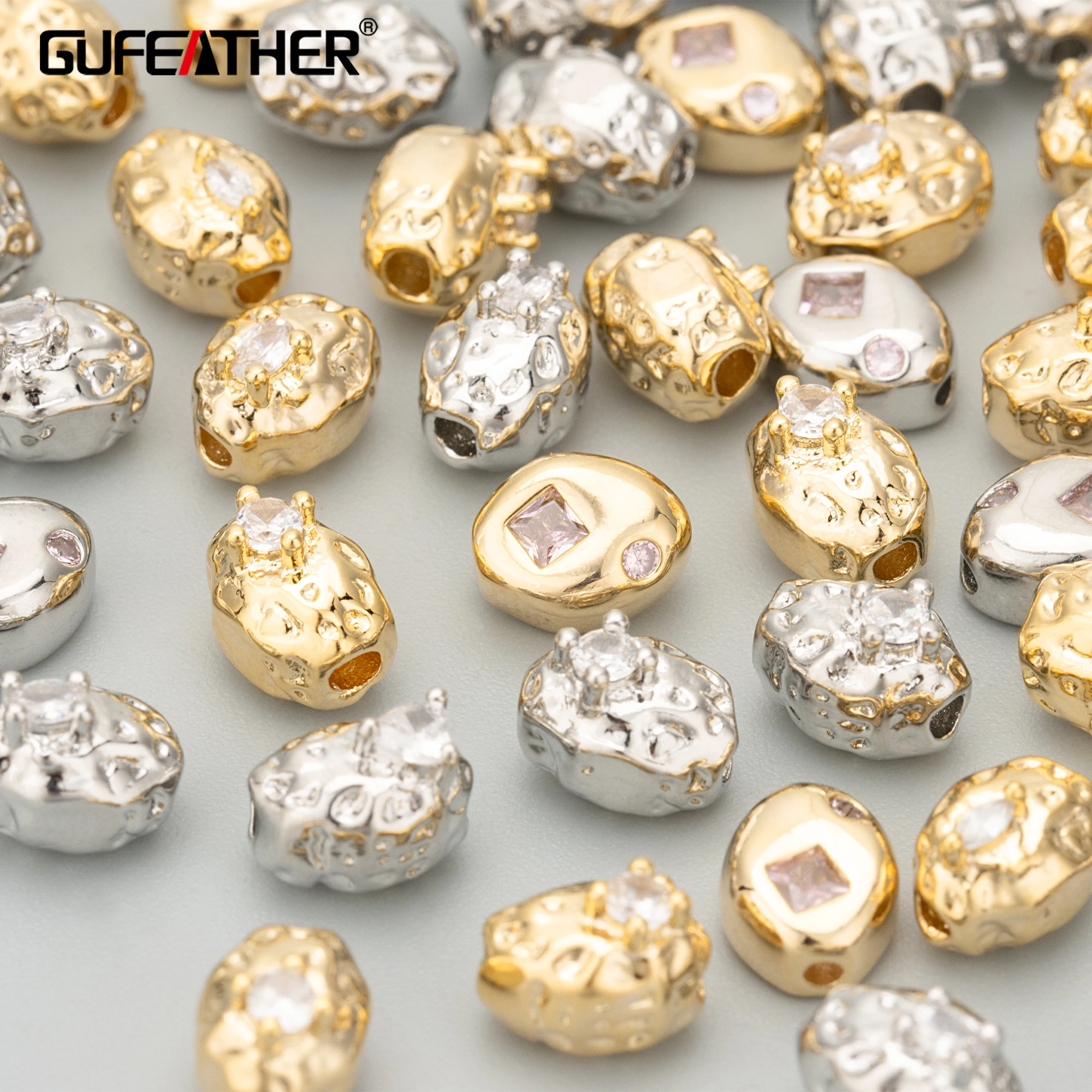 Top Trends: GUFEATHER ME07, jewelry Accessories, 18k Gold Rhodium Plated, copper, nickel Free, zircon, charms, jewelry Making, diy Pendant, 10pcs / lot Shoppable Styles