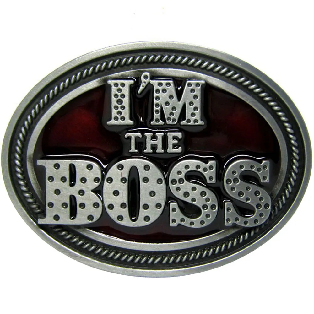 Top Trends: Cheapify Dropshipping Oval Brand Design I&#039;M The Boss Fashion Alloy Metal Men Belt Buckles For 40mm Belts Hebillas Para Cinturón Shoppable Styles