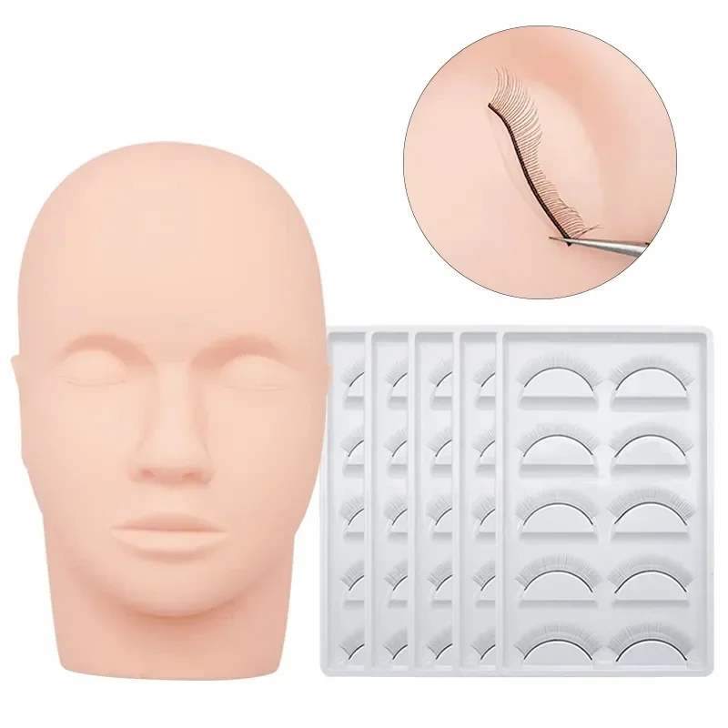 Top Trends: Practice Mannequin Head For Eyelash Extension Training False Eyelashes Extensions Mannequin Head Lashes Extensions Eyelid Kit Shoppable Styles