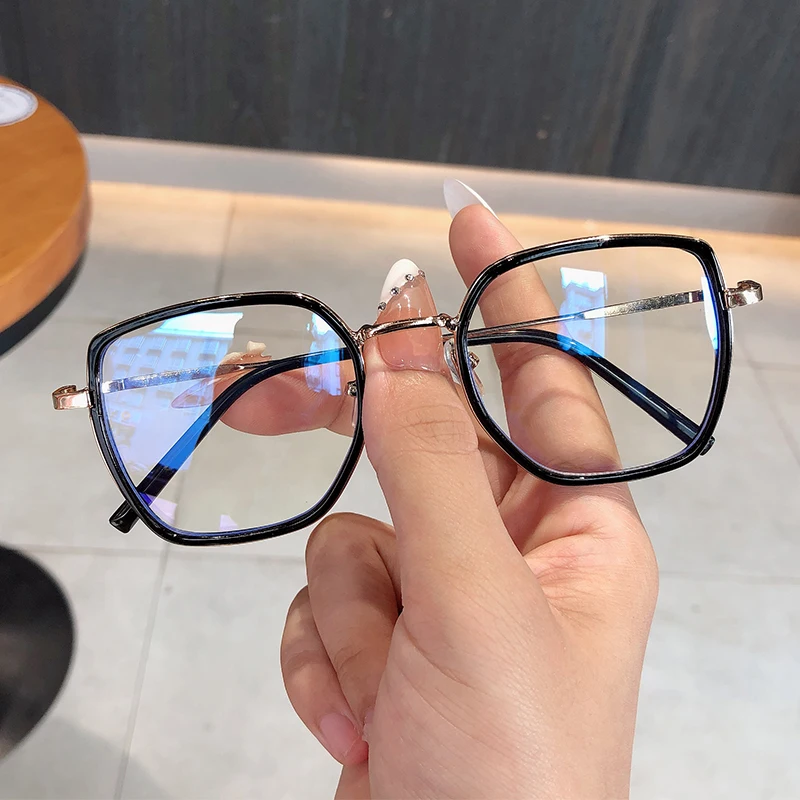 Top Trends: 3Color Computer Blue Blocking Light Glasses Men Eyeglasses Frame Transparent Opticos Para Mujer Vintage Square Glasses Women Shoppable Styles