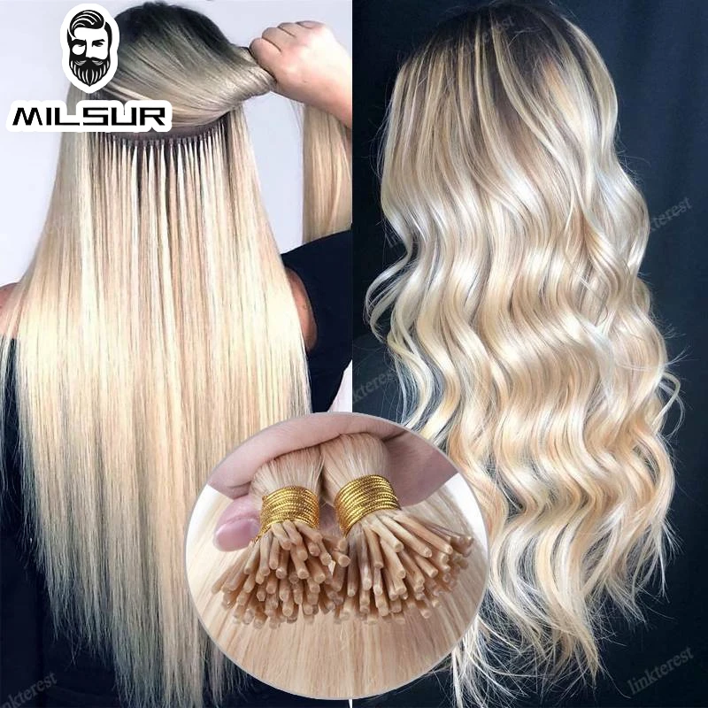 Top Trends: I Tip Hair Extensions Human Hair 1.2cm Keratin Natural Hair Extension Nail Bond Capsule NonRemy 50strand 12-26inch Straight Hair Shoppable Styles