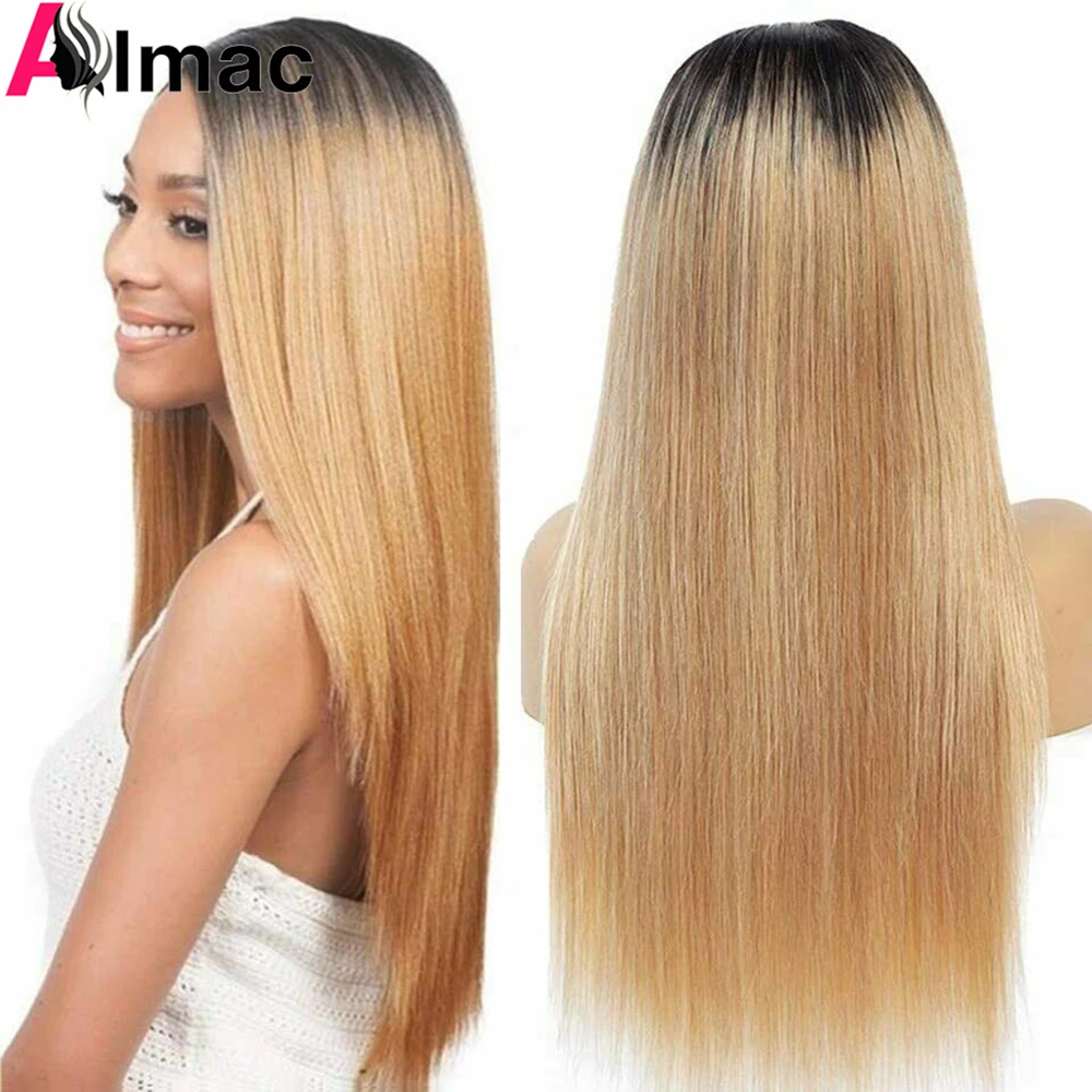 Top Trends: 1B27 / 30 Straight 4x4 Lace Closure Wig Ombre Honey Blonde 4*1 T Middle Part Lace Wig Indian Remy Human Hair Pre-Plucked 150% Shoppable Styles