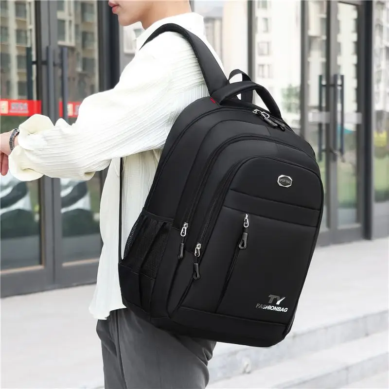 Top Trends: New Men's Large Capacity Backpack Junior High School Backpack Student Backpack Waterproof Oxford Cloth Travel Backpack Shoppable Styles - Image 5