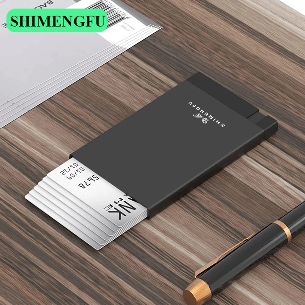 Top Trends: 2023 New Card Wallet For Men Credit Card Holder RFID Blocking Pop Up Card Case Women Minimalist Aluminum Smart Wallet Shoppable Styles