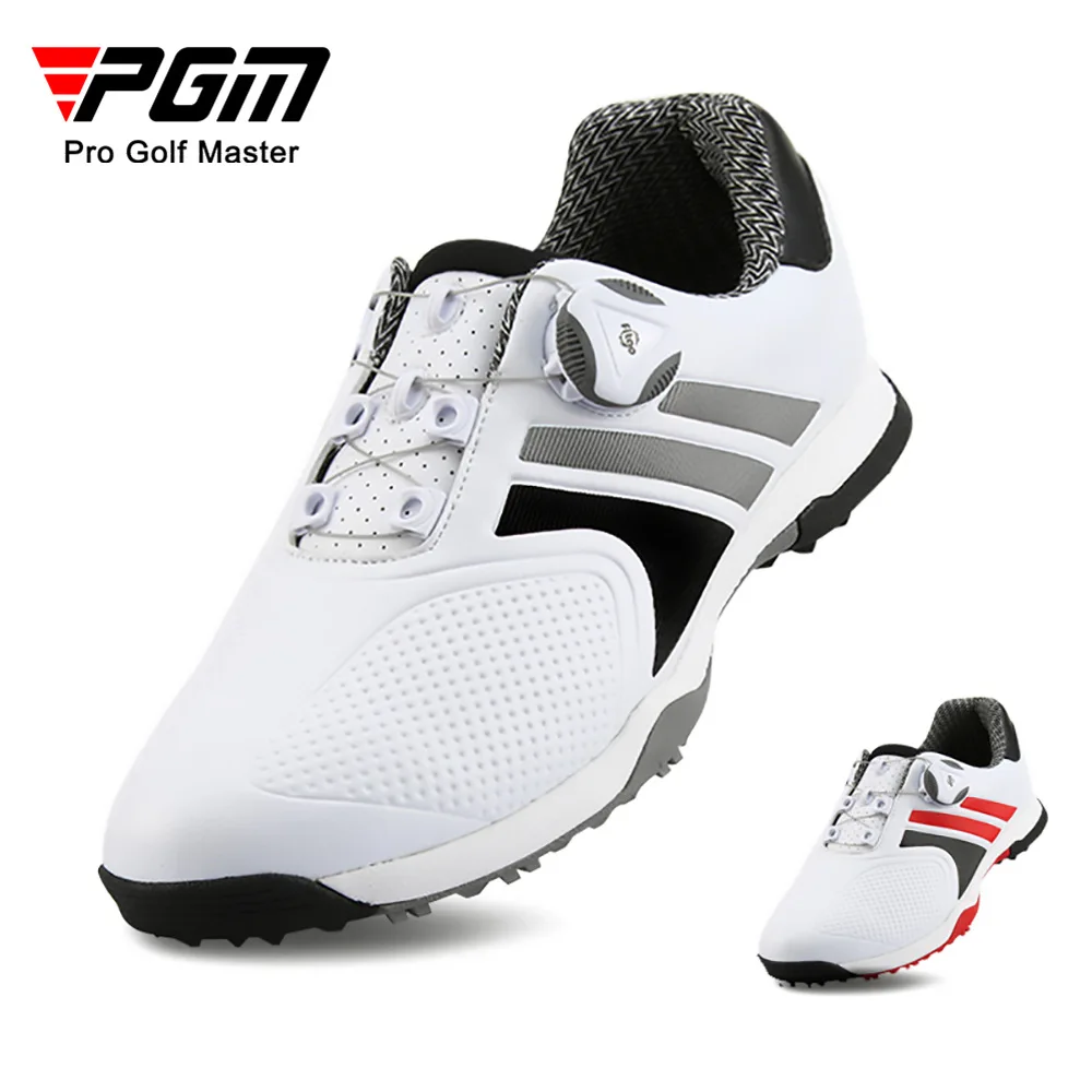 Top Trends: PGM Golf Shoes Men's Waterproof Sports Shoes Spikes Anti-skid Sport Sneaker Knobs Buckle Stripe Golf Shoes XZ101 Shoppable Styles