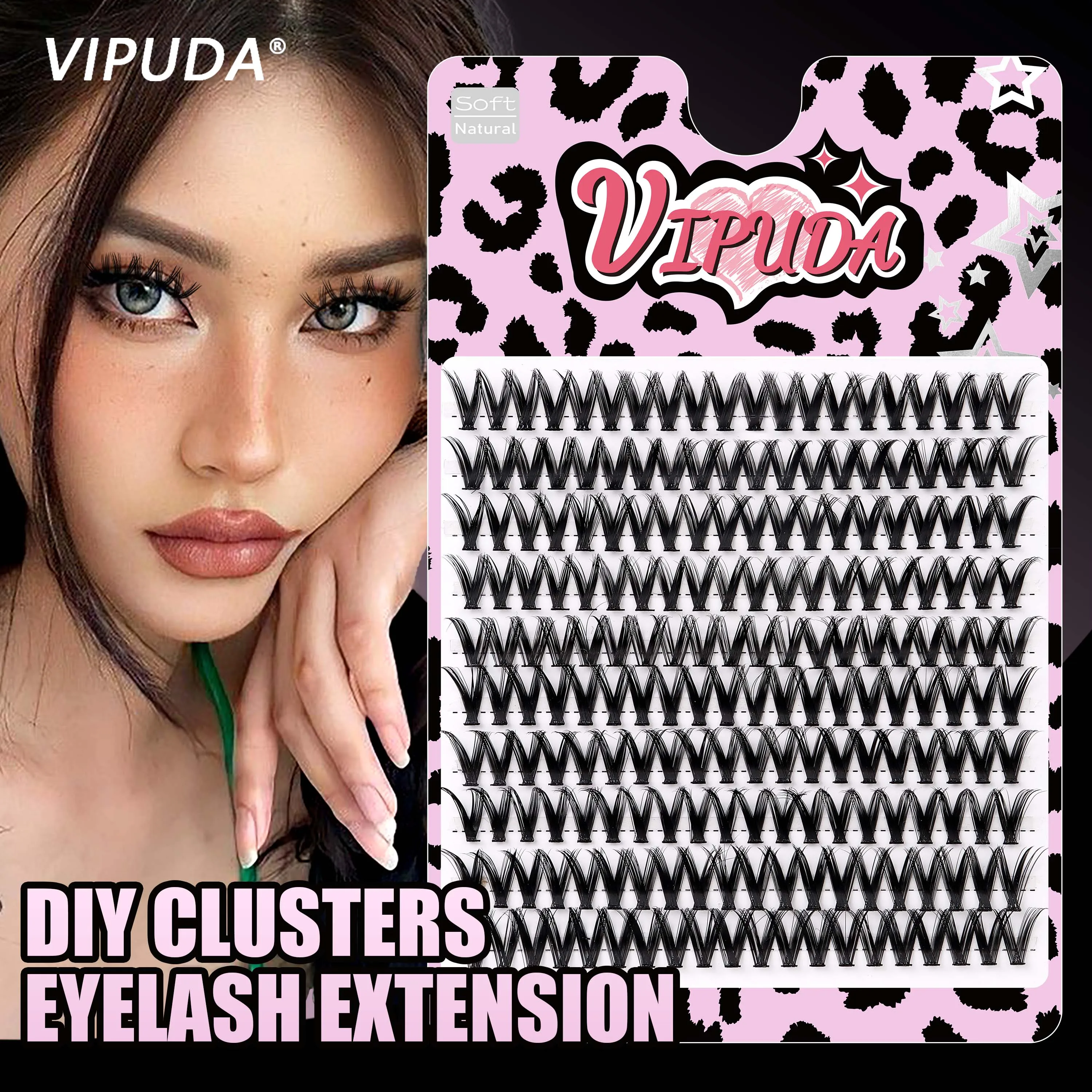 Top Trends: VIPUDA 10 Row Diy Lash Extensions Ready Cluster Mix Thin Strip（8-10mm）Natural Lashes Easy To Wear And Suitable For Daily Shoppable Styles