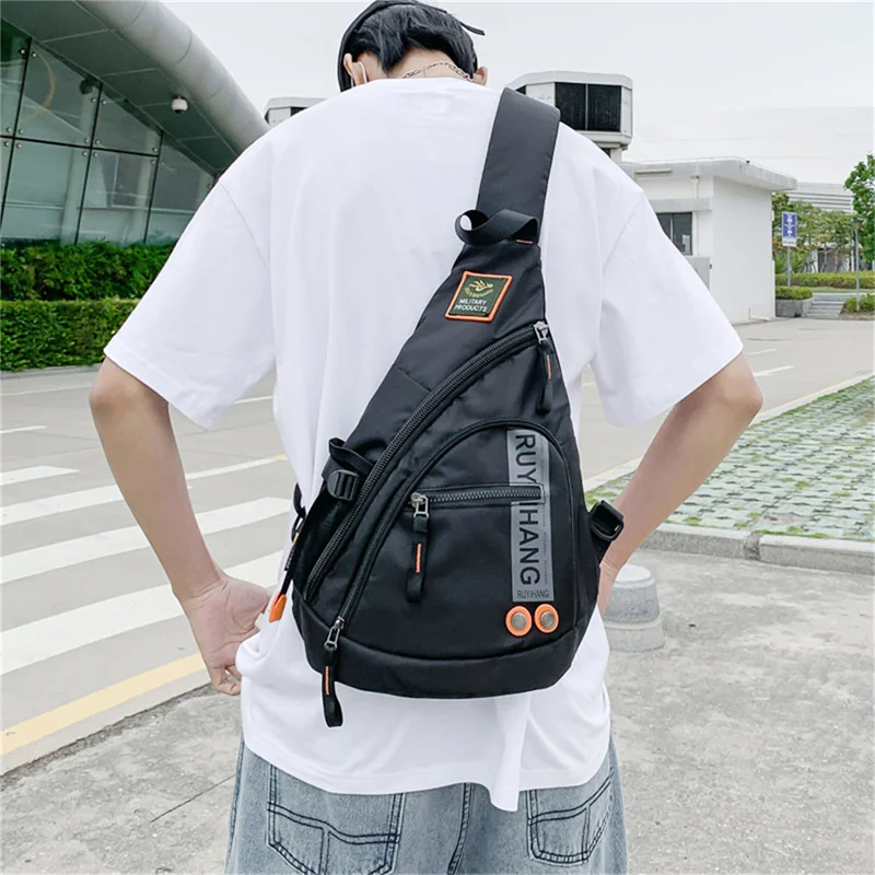 Top Trends: Male Shoulder Bags Travel Crossbody Bags Men Military Chest Bag For School Trip Waterproof Nylon Messenger Bag Black Green Shoppable Styles