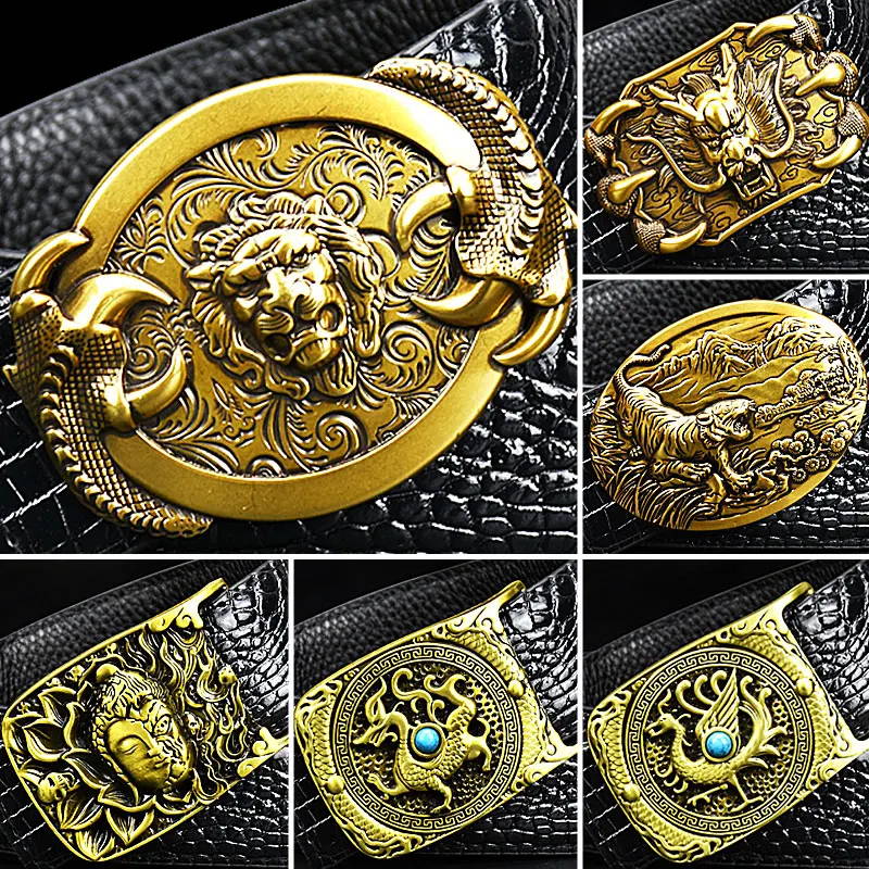 Top Trends: Men&#039;s Belt China Dragon Belt Business Casual High-quality Crocodile Pattern Leather Belt Young Men&#039;s Fashion Luxury Jeans Belt Shoppable Styles