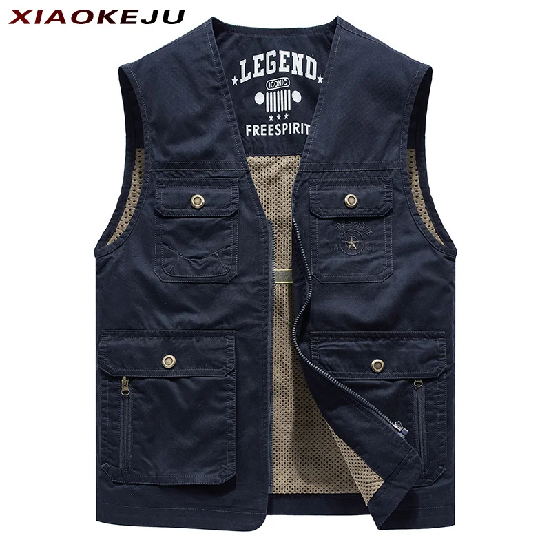 Top Trends: Free Men's Clothing Shipping Sleeveless Jacket Motorcyclist Vest Motorcycle Work Spring Hunting Padded Man Coat Large Size Vests Shoppable Styles