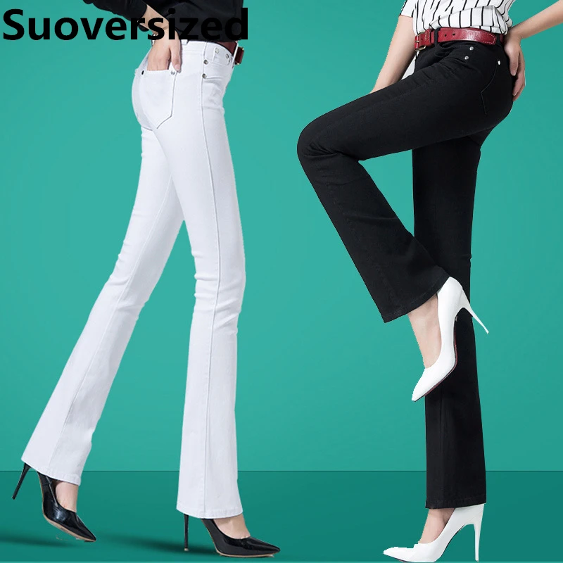 Top Trends: Slim Candy Colors Flare Jeans Fashion Streetwear Mid Waist Bell-bottoms Stretch Vaqueros Women&#039;s Classic Denim Bell-bottoms Shoppable Styles