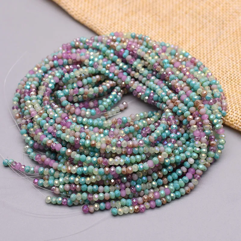 Top Trends: New Color 2mm 162pcs / lot Crystal Rondelle Faceted Crystal Glass Beads Round Loose Spacer Beads For Jewelry Making DIY Necklace Shoppable Styles