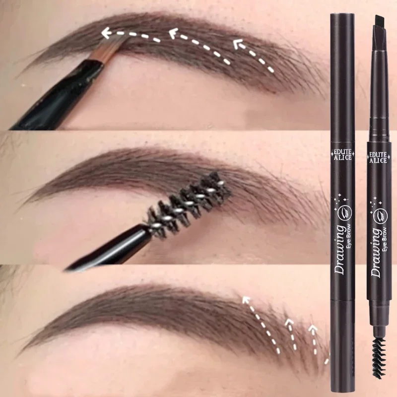 Top Trends: 5 Colors Double Head Eyebrow Pencil Long Lasting Waterproof Not Blooming Ultra-thin Eyebrow Pen Black Gray Brown Color Cosmetics Shoppable Styles