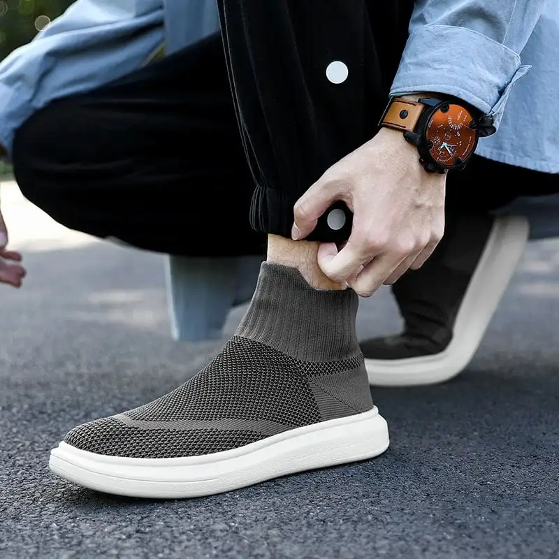 Top Trends: MWY Winter Warm Shoes Men's Sneakers Ankle Socks Shoes Comfortable Casual Sports Shoes Zapatillas Hombre Plus Size 36-46 Shoppable Styles