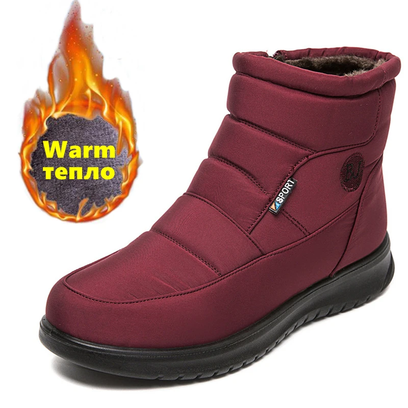 Top Trends: 2023 New Women Boots Waterproof Snow Boots For Winter Shoes Women Zipper Ankle Boots Winter Botas Femininas Keep Warm Botines Shoppable Styles