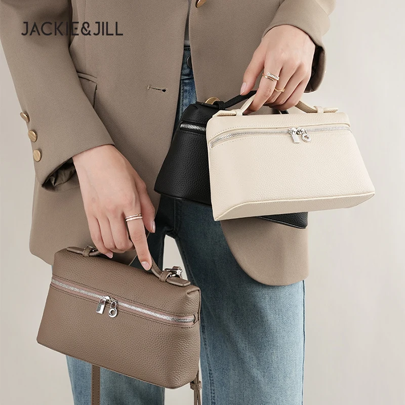 Top Trends: Top Layer Cowhide Lunch Box Bag Genuine Leather Women's Handbag Hand Box Bag Messenger Small Bag Shoppable Styles