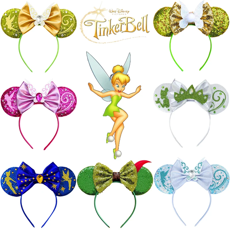 Top Trends: Disney Tinker Bell Hair Accessories For Girls Wings Fairy Headband Kids Flower Vine Ears Hairband Women Silvermist Headwear Baby Shoppable Styles