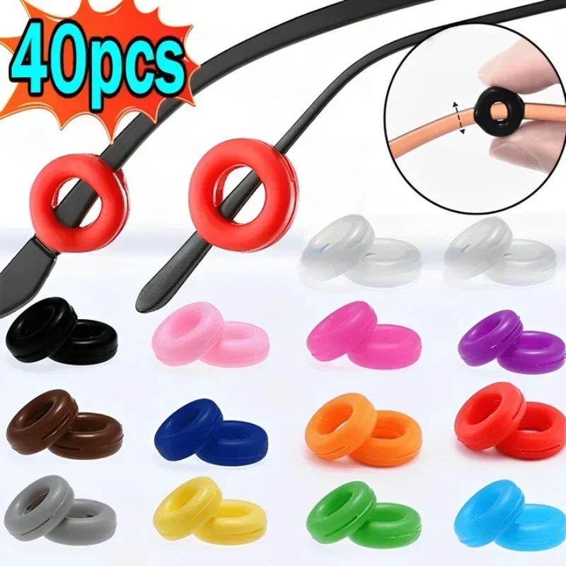 Top Trends: 40pcs Anti-slip Ear Hook Glasses Leg Silicone Ear Sleeve Bracket Fastener Eyeglasses Accessories Grip Anti-fall Eyewear Holder Shoppable Styles