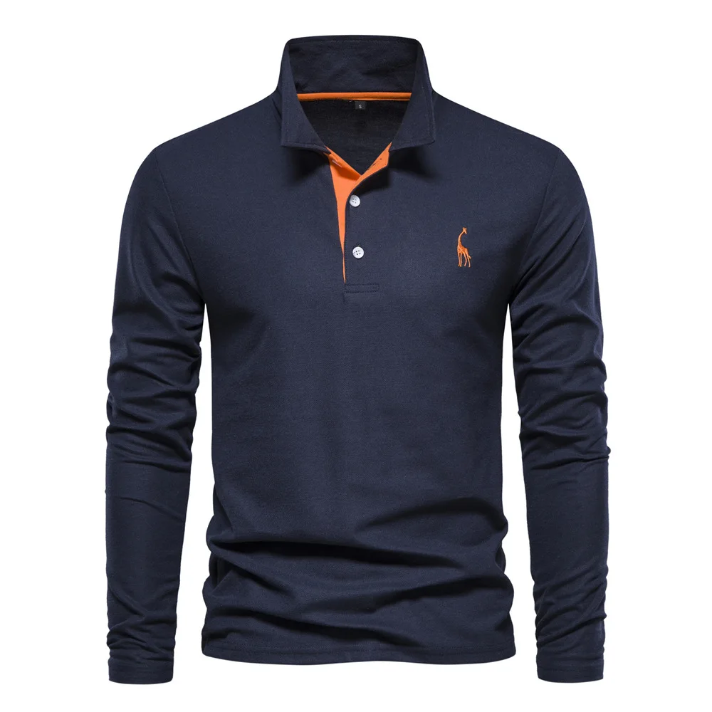 Top Trends: New Autumn Polo T Shirt For Men Embroidery Solid Color Long Sleeve Golf Polo Shirts Homme Spring Social Business Polos Male Shoppable Styles