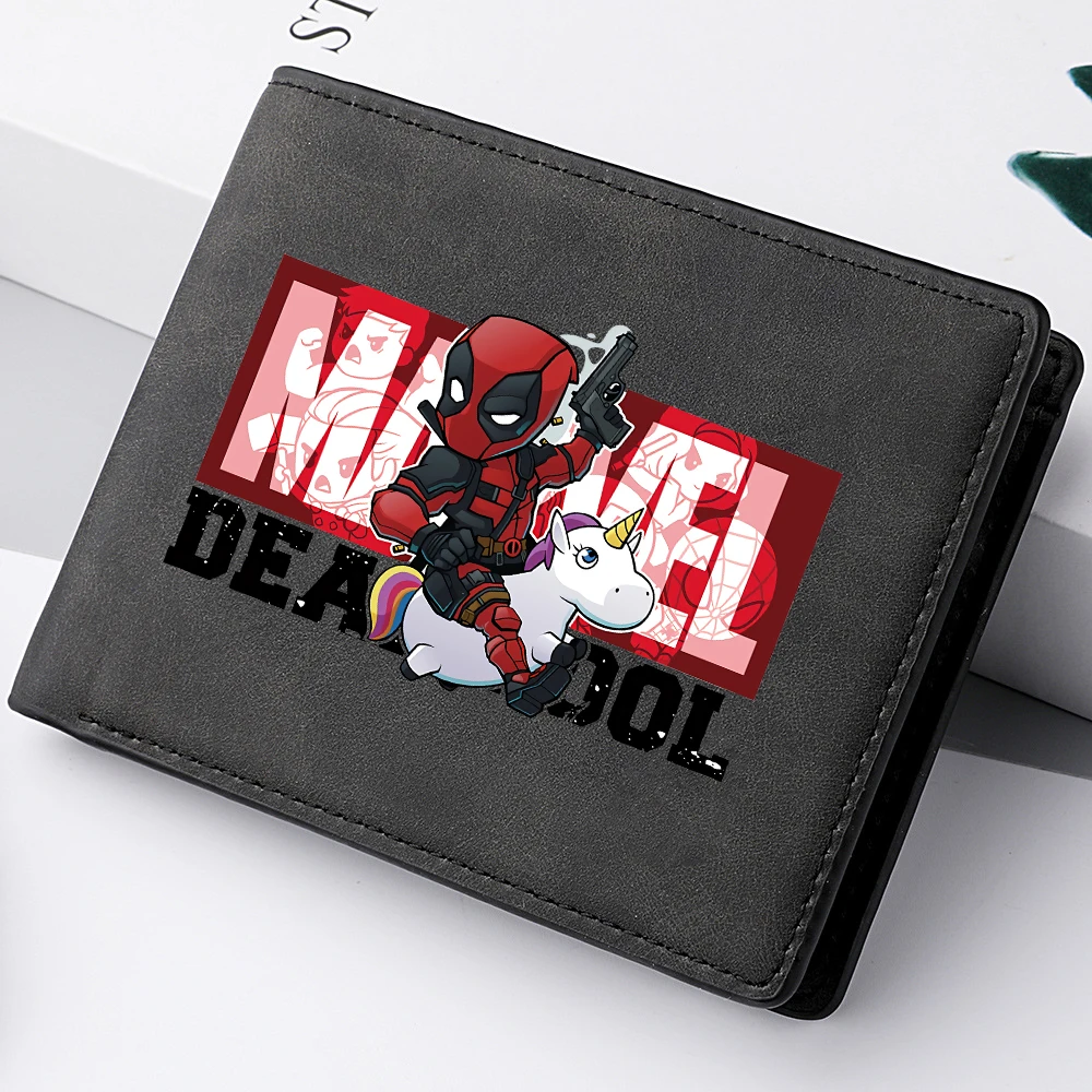 Top Trends: Spiderman Deadpool Avengers Men's Short Wallet Soft Leather Zipper Coin Credit ID Cards Purse Business Multifunctional Wallet Shoppable Styles