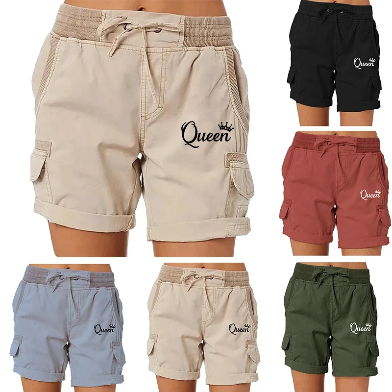 Top Trends: New Queen Women&#039;s Fashion Summer Casual Shorts Solid Color Loose High Waist Shorts Wide Leg Pants Plus Size Shorts S-3XL Shoppable Styles